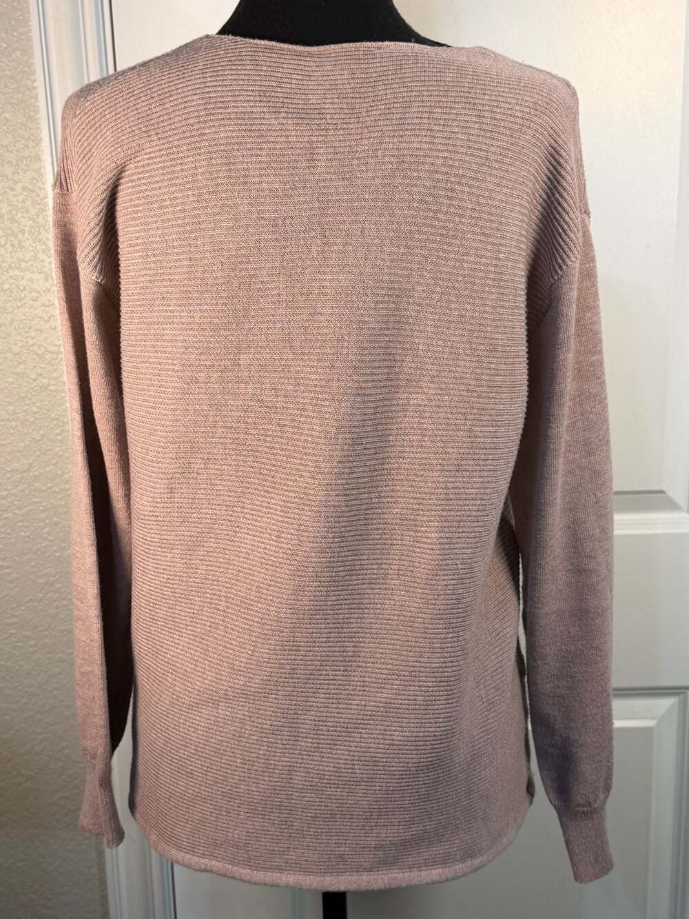 Ella Moss Women's V-Neck Ribbed Knit Sweater Size S - Picture 4 of 6